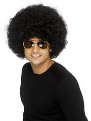 Curly Funky Black Afro Wig Fancy Dress