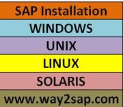 sap installation on windows,  Unix,  Linux and Solaris 