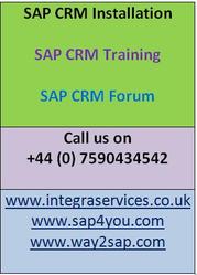 SAP CRM Installation | SAP CRM Training | SAP CRM Forum