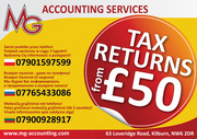 Tax Return from £50!!!