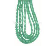 Emerald Beads,  Precious Gemstone Beads,  Emerald Rondelle Faceted 