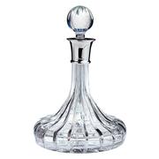 LILINEAR CUT SHIP'S DECANTER WITH SILVER (DEC205)