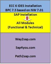 SAP ECC6 Installation| BPC 7.5 based on NW 7.01| SAP-Installation