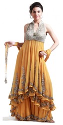 Yellow Banarasi Sharara Set of KISNEEL Brand