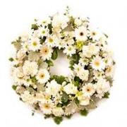 Buy Beautiful mixture of white wreath flowers from Flowers 4 Funeral