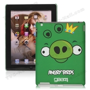 Amusing Angry Bird Rubberized Hard Cover Case for iPad