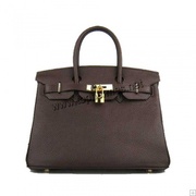 Hermes Birkin imported clemence leather 40cm dark coffee gold