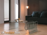 Designer Hot Bending Clear Glass Coffee Table ( Model: CB069A) 