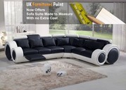 Corner Manual Reclining Top Graded Real Leather Sofa ( Model: T27C-BW)