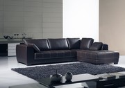 Designer Corner Leather Sofa Suite 3Seater+Chaise (Model: L-C/S 045) 
