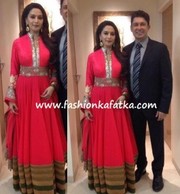 Madhuri Dixit Style Pink Anarkali