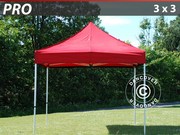 Folding canopy FleXtents Pro 3x3 m,  red