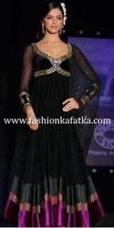 Deepika Padukone Perfect style black Anarkali Suit