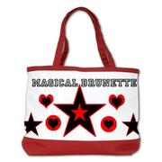 Magical Brunette  Black Star  Ladies Shoulder Bag