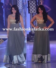 Sonakshi Sinha in Stunning Grey Gown at Fashion Show