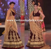 Shilpa Shetty in Dazzling Maroon Lehenga at Fashion Show
