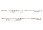 Pair of Silver Diamante Anklets