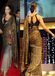 Gorgeous Aishwarya Rai Half & Half Saree @ Filmfare