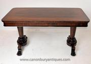 Antique Regency Sofa Console Table in Mahogany