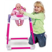 Baby Doll Childrens Kids Pretend Play Feeding High Chair With Doll Toy