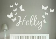 Butterflies personalised wall art decal sticker
