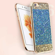 Glitter Tpu Gel Case Cover Compatible For iPhone 6/6S - Blue