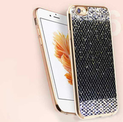 Glitter Tpu Gel Case Cover Compatible For iPhone 6/6S - Black