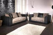 Purchase Joshua 3 + 2 Seater Sofa Set Leather/Cord at Furniture Stop