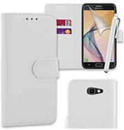 White Case Cover Pouch For Samsung Galaxy J5