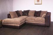 Buy Jumbo Cord Fabric Corner Sofa from Furniture Stop 