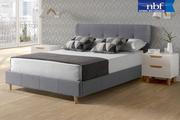 Buy Elegant Lucia Fabric Double Bed Frame at Furniturestop.co.uk