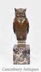 Shop Bronze Art Deco Owl Statue Online 