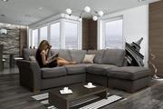 Get Hugo Chenille Fabric Formal Back Corner Sofa at Affordable Price		