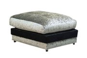 Extremely Comfortable Crushed Velvet Fabric Large Footstool				