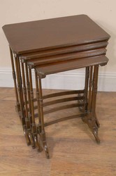 Edwardian Mahogany Antique Nest Tables Side Table