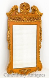 George I Walnut Gilt Hall Pier Mirror