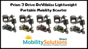 Stylish Prism 3 Drive DeVilbliss Lightweight Portable Mobility Scooter