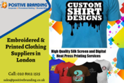 Embroidered & Printed Clothing Suppliers in London & Positive Branding