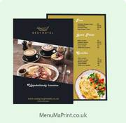 A4 Restaurant Menu  A4 menu  Cheap A4 Printing  MenuMa Print