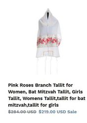 Get finest quality Israeli tallit for woman from Galilee Silks!