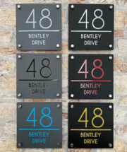 Contemporary House Signs | UV Printed House Sign