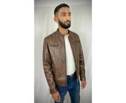 Leather Luxe Suave Leather Jacket Brown for men