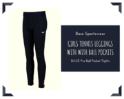 Buy Tennis Leggings | Girls Black Leggings | Bace Sportswear