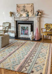 Theo Range Rug by Asiatic Carpets in Soft Tone Geo Design