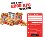 Just Enter your Phone number to Chance Get a £200 KFC Voucher 