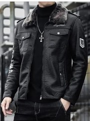 Autumn Winter Leather Jacket Men Fashion- https://tinyurl.com/2uxfh8k7