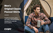 CQR Men's All Cotton Flannel Shirt- https://amzn.to/3SFf0CH