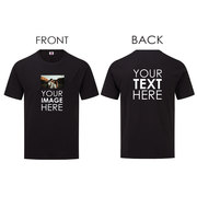 Customized T-Shirt With Front Photo and Back Writing Printed