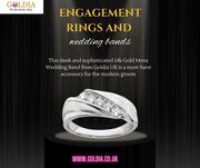 14k Gold Mens Wedding Band | Goldia UK