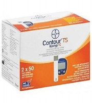 Bayer Contour Ts Test Strips 50 Count (Pack of 2,  Multi Color)